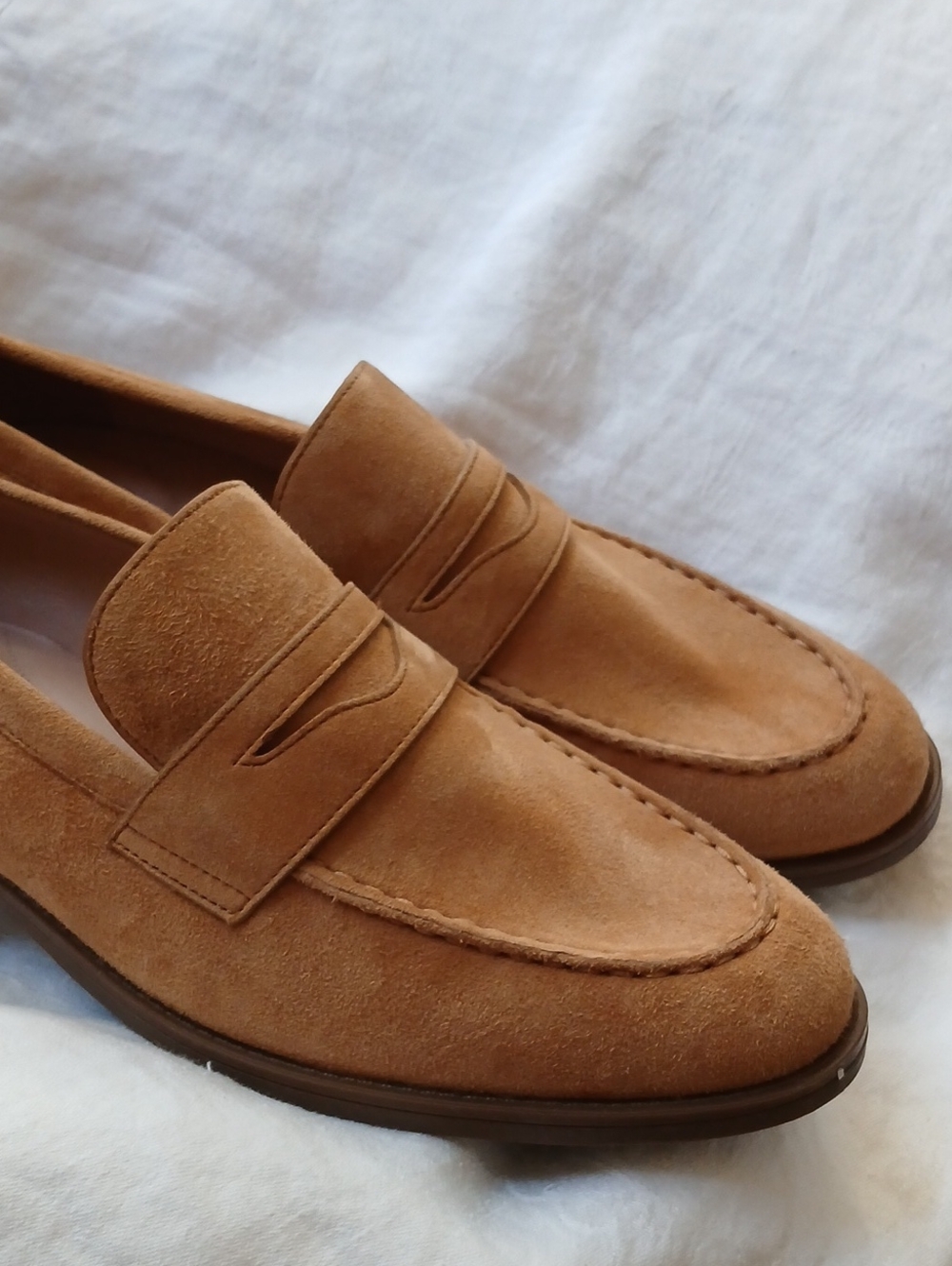 Cole Haan - Womens Suede Penny Loafers Tan Size 11B - Picture 6 of 11